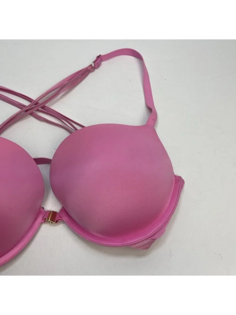 Y2K La Senza Beyond Sexy Bra Sz 32 DD Coquette Candy Pink Romance Lingerie - Picture 3 of 7